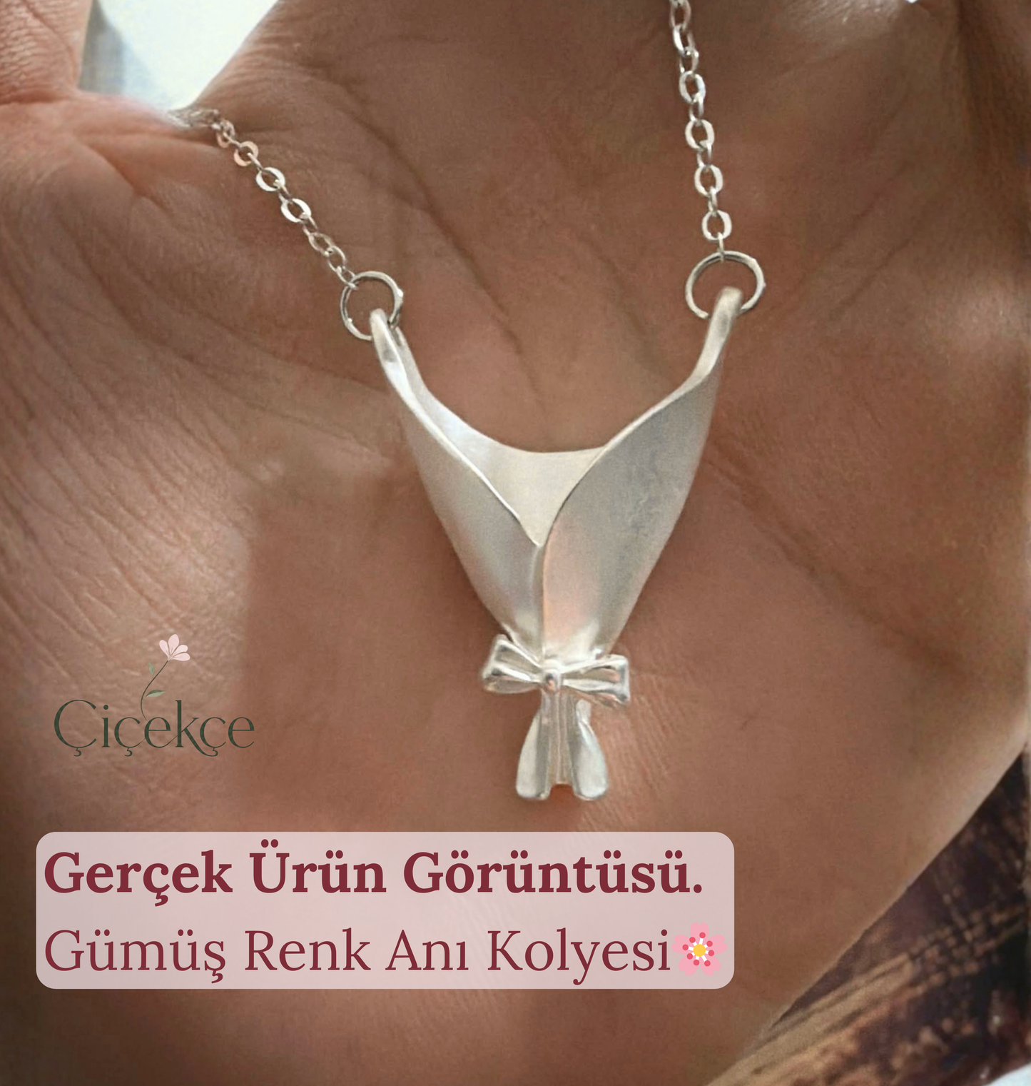 Çiçekçe Anı Kolyesi