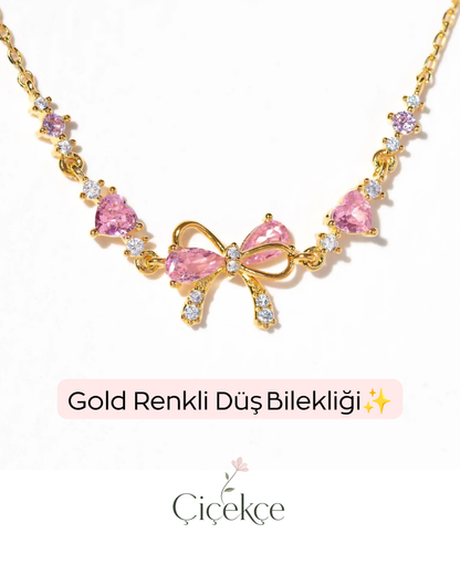Çiçekçe Pembe Düş Bilekliği