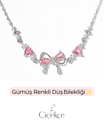 Çiçekçe Pembe Düş Bilekliği